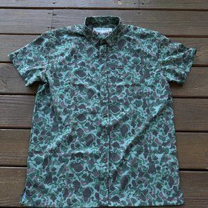 NEW Men's Camo Button-Up Short Sleeve Shirt